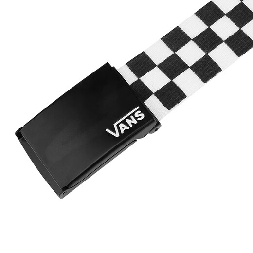 Vans offizielle Herrengürtel (1473 mm*38 mm) Schwarz -Weiß -karierte gleichmäßige Größe