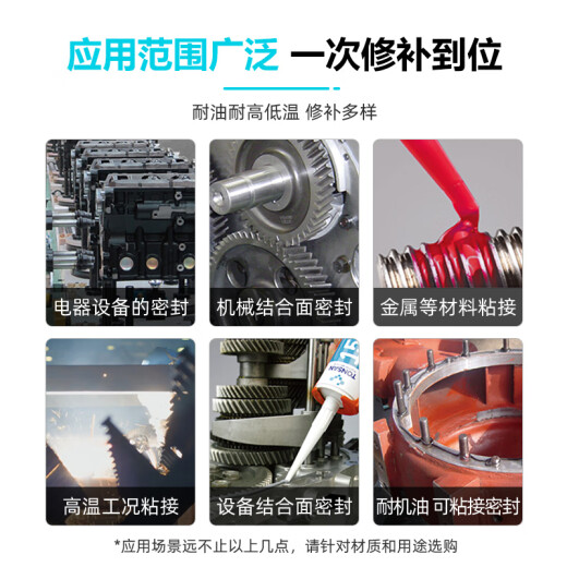 Shantoulincun silicone rubber flat sealant 1587/1596 high temperature resistant metal flange machinery auto repair 1592 red 310m 1596 gray 310ml one pack