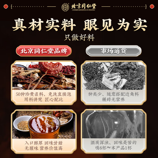 同仁堂（TRT）【50味贵料】泡酒料鹿鞭男性搭持久送礼礼盒滋补送礼送爸爸礼物