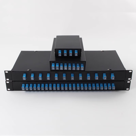 Front is fiber optic terminal box SC/FC/LC/ST full 8-port terminal box 4/12/24 core rack-type optical cable fusion box 12-port FC round head [full compatible]