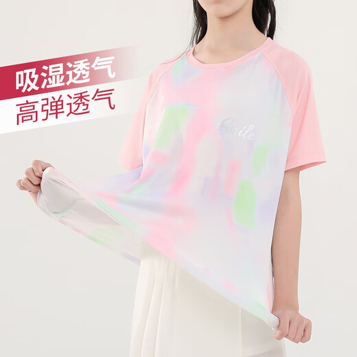 NICKYBABY儿童速干运动套装女童夏季洋气童装冰丝短裤两件套速干衣大童夏装 9889白色18410紫色 140 cm