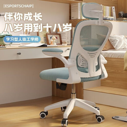 WCZ Jingyi Silla ergonómica Silla de computadora Oficina en el hogar Levante de la silla giratoria Silla de personal respaldo cómodo a largo plazo Bench [actualización] 983 Black French Sponge negro 3D Headrest SGS Certificado Varilla de aire Avalable Antibacterial Condición de piel