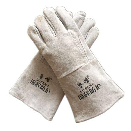 
Electric welding gloves Welder gloves welding heat insulation wear-resistant cowhide leather high temperature anti-scalding soft labor protection SN9896 Welding beasts right hand two 36 cm