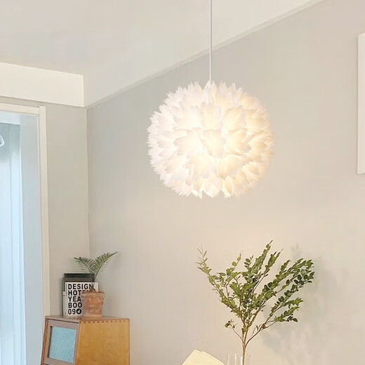 
Opuyuanxing Lamp Collection 2025 Living Room Bedroom Lights Dining Room Lamp Bedroom Chandelier 2023 New Nordic Internet Celebrity Creative 9272 White 35CM Three Colors