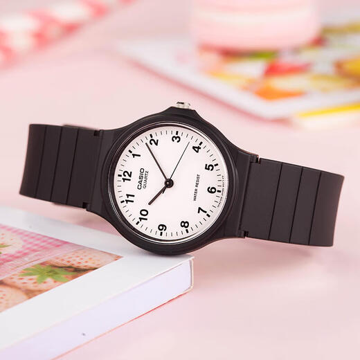Casio (CASIO) small black watch for men and women, unisex student civil service examination, college entrance examination usable quartz watch MQ-24-7B