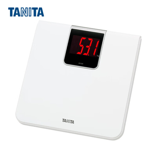百利达（TANITA）电子体重秤 人体秤家用精准减肥用 日本品牌健康秤 HD-395 白色