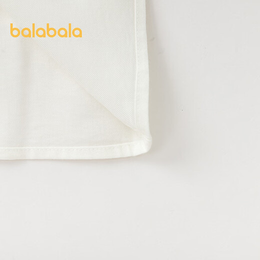 Balabala Children's Long Sleeve Shirt White Shirt Girls Clothing Autumn Cute Embroidered Lapel Top Fashionable and Versatile White 10101 100cm