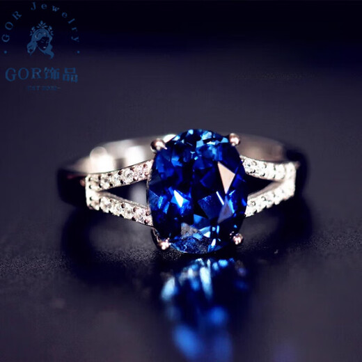 Fat Donglai quality tanzanite ring 925 sterling silver herringbone tanzanite sapphire women's sterling silver handmade main stone 8X10mm live ring