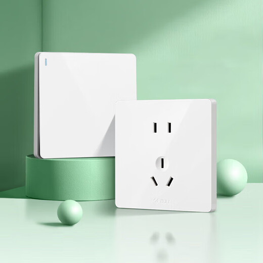 Bull socket 10A five-hole socket 86 type socket panel G12Z223S white