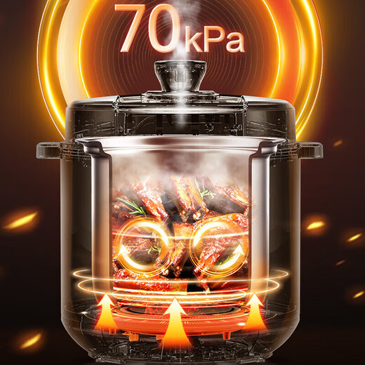 Série de soupe profonde Série électrique Cuideur à pression pour ménage 5 litres de grande capacité 0 revêtement non enduit de profondeur en acier inoxydable doublure intérieure un pot à double tube doublé intérieur cuit sur le dessus et un cocotte