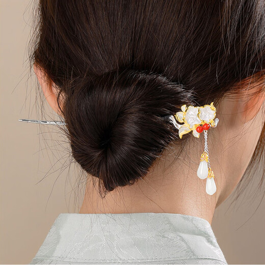 Kamalun (KAMALUN) hairpin, new Chinese style Hetian jade hairpin, ancient style, high-end hairpin, Hanfu headwear, new style hairpin for girlfriend, writing greeting cards, contact customer service