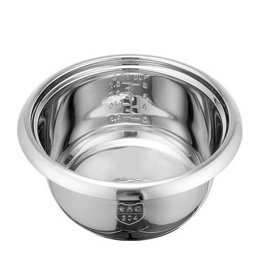 Old-fashioned 304 stainless steel rice cooker inner pot 2L3L4L5L6 liter universal triangular hemispheric rice cooker inner pot thickened 5L stainless steel 304 thickened inner pot