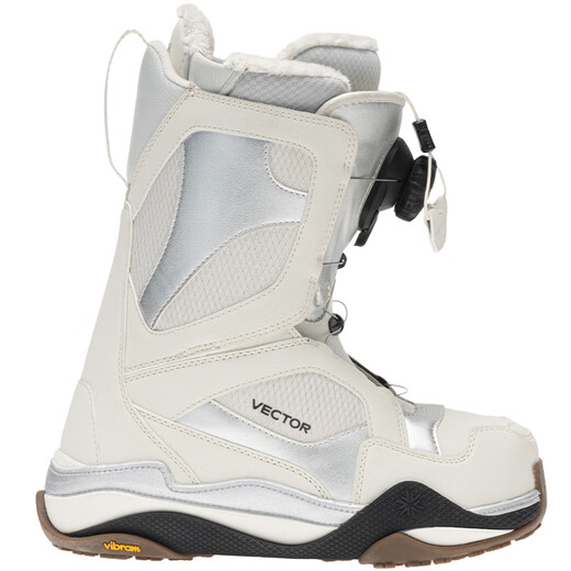 Vector单板滑雪鞋女防滑减震保暖防水滑雪装备全能全地域户外快穿滑雪靴 雪山白【女款滑雪鞋】 38