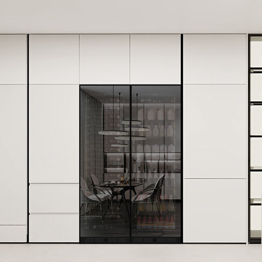 EREMITE 400 depth ultra-thin embedded red wine cabinet constant temperature wine cabinet beverage cabinet tea refrigerator wine storage cabinet sideboard wine cabinet 1.79m mirror door ice bar inverter 235L