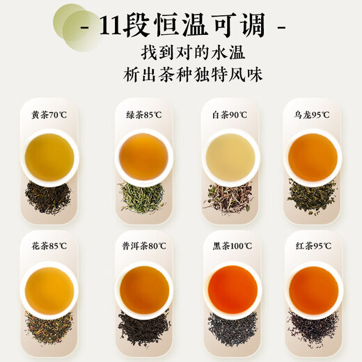 Midea tea kettle, flower tea kettle, health pot, mini constant temperature electric kettle, tea steamer, spray type 316L stainless steel kettle, black tea tea set, 1 liter YSTM-Z11