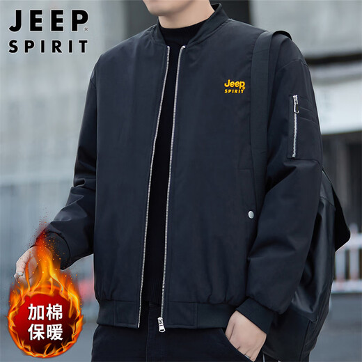 JEEP SPIRIT吉普外套男棉衣加厚保暖夹克男装冬季男士休闲工装棒球领衣服