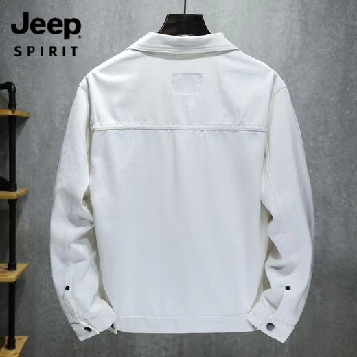 JEEP SPIRIT Jeep American casual khaki denim jacket men's Korean style trendy flying employee jacket trendy brand loose large size khaki XCL#659 high quality 3XL
