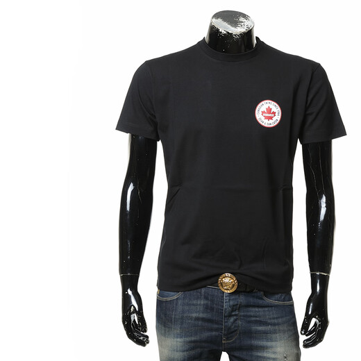 DSquared2/D2次方 奢潮男士时尚简约短袖圆领T恤 S74GD1396 D20020 黑色 900 3XL