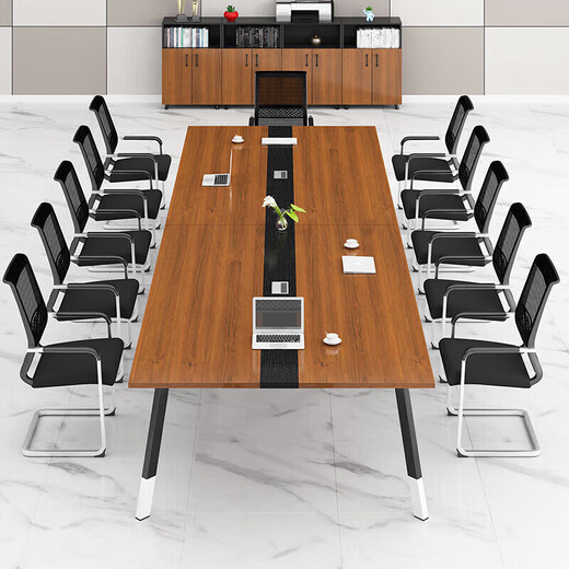 圣黎会议桌长桌洽谈培训桌组职员办公桌 搭配会议椅一把 