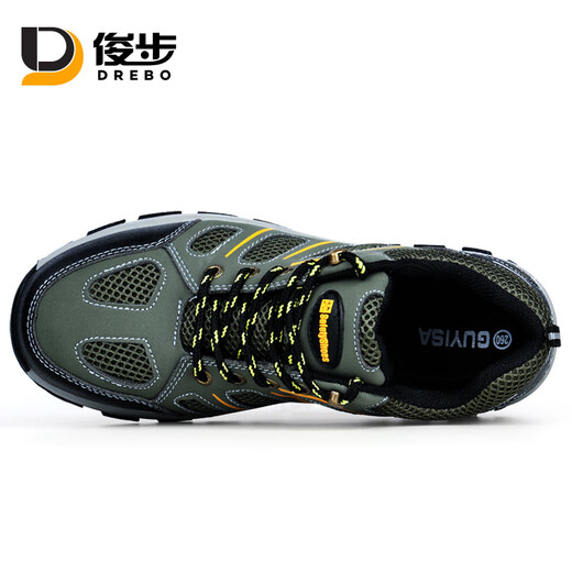 俊步（JUNBU）劳保鞋男夏季透气钢包头防砸防刺耐磨安全绝缘10KV电工地老保鞋 01【升级抗造】舒适透气四季款 41 (255mm)