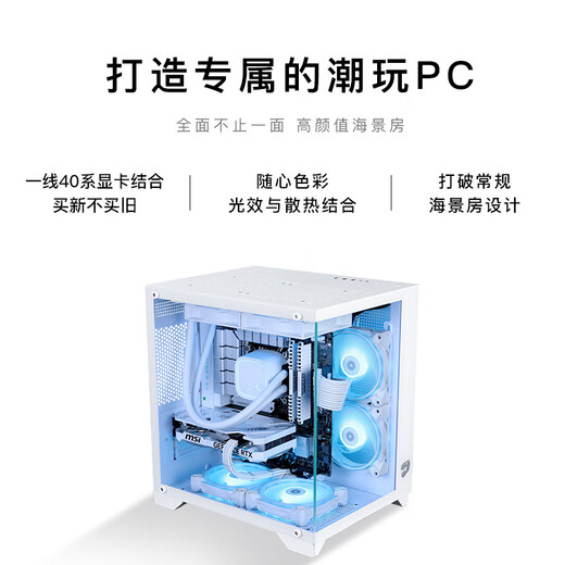 Minglongtang i5 12400F/ 13400F/5050/5060/5060TI graphics card assembly computer game office DIY desktop sea view room live broadcast e-sports host black myth high-end version i5 13400F/RTX5060 8G single host