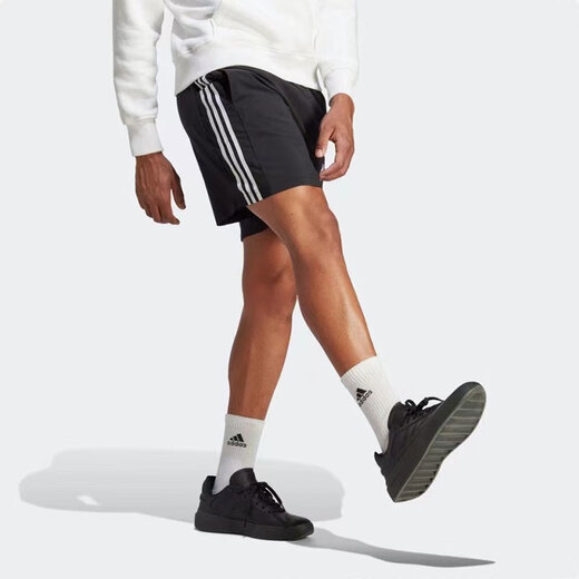 
Adidas men's shorts 2025 spring and summer Dt Sho sports pants quick-drying comfortable breathable casual ice silk five-point pants GK9557 IC1484/quick-drying/black classic three-stripe M