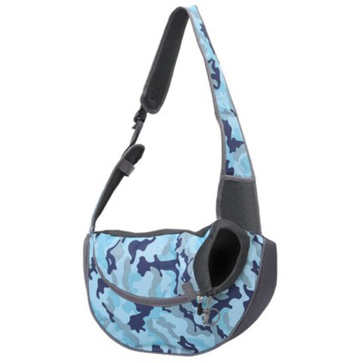 Dira cat pet backpack cat backpack for going out portable breathable puppy bag ultralight cat bag crossbody single shoulder small pet bag blue camouflage upgraded model S-suggested 5Jin [Jin equals 0.5 kg] internal use