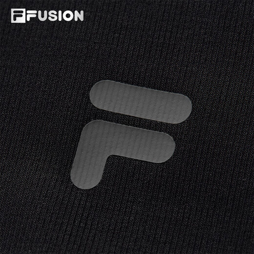 Robe tricotée Fila Fusion pour femmes 2025 Été Nouvelle jupe T-shirt irrégulière à la mode, noir - BK S 160 / 80A / S
