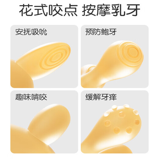 Yoshida Hisamori Rabbit Teether Baby Anti-eating Hand Toy for 4 Month Baby Oral Stage 3-6 and Above Food Grade Teething Toy Nano Silver Naughty Rabbit + Box