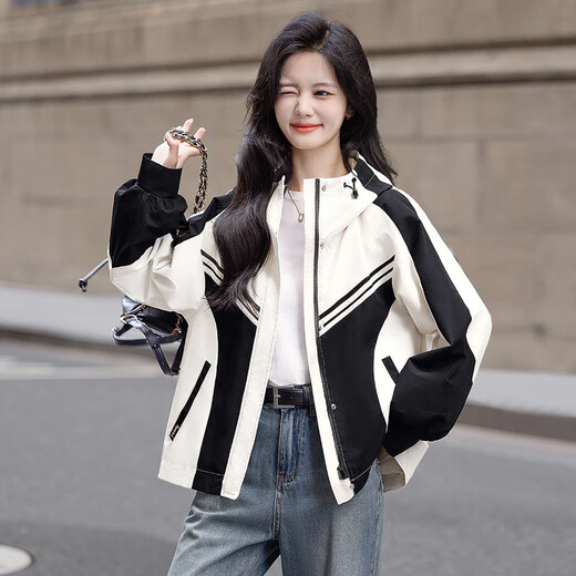 Cypress House Chaqueta de trabajo con capucha para mujeres 2025 Autumn New Drawstring coreano informal suelto delgado