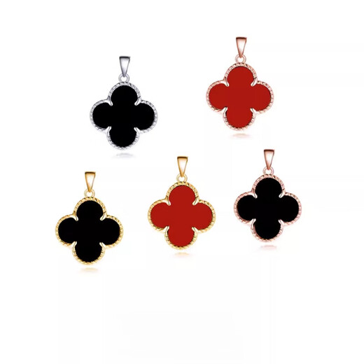 18k gold plated pendant single pendant simple rose gold color gold pendant silver necklace rose gold/black agate pendant (no chain)