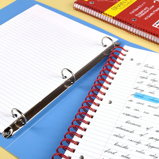 Kaisa (KAISA) A4 three-hole binder pp matte surface blue folder quick labor clip information archive contract clip KS11154