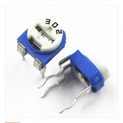Horizontal RM065 blue and white adjustable resistor 100R-1M1K2K5K10K20K50K100K variable 105(1M)