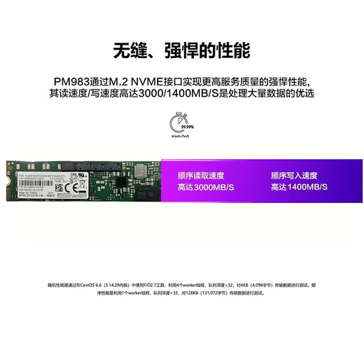 
Samsung PM983/PM9A3 (Samsung) Enterprise SSD PCIE4.0 NVME M.2 22110 Server workstation for PM983 M.2 interface 22110 3.84T