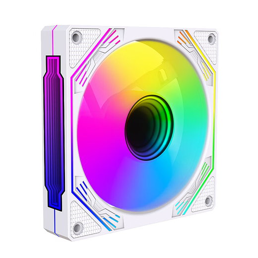 EVESKY Prism Ventilador de chasis PRO de cuarta generación refrigerado por agua Ventilador de chasis de 12 CM empalme inalámbrico hacia adelante y hacia atrás Sincronización de luz divina ARGB Control de temperatura PWM Ventilador de computadora Prism 6pro Ventilador delantero negro PRO de quinta generación (interfaz de tres pines de 5 V)