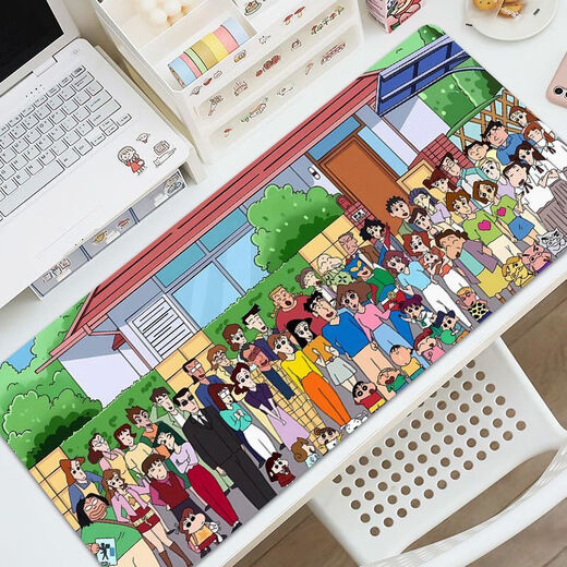Langer Maus-Pad Crayon Shin-Shirt Super Large Computer Desk Pad Hochwertige Tastaturpolster schmutzresistente und waschbare Schüler ZZ-2694/Schienbein-Schiener-Shirt [80 cm*30 cm dick 3mm]