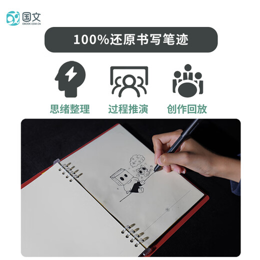 Cahier électronique de sélection d'encre chinoise, bloc-notes d'écriture intelligent, bloc-notes, bloc-notes de bureau intelligent, synchronisation d'écran en papier, peut stocker des enregistrements de réunion, agenda, bloc-notes de bureau intelligent, bloc-notes d'écriture manuscrite, bloc-notes cloud intelligent N6-tea couleur café (avec stylo électromagnétique)