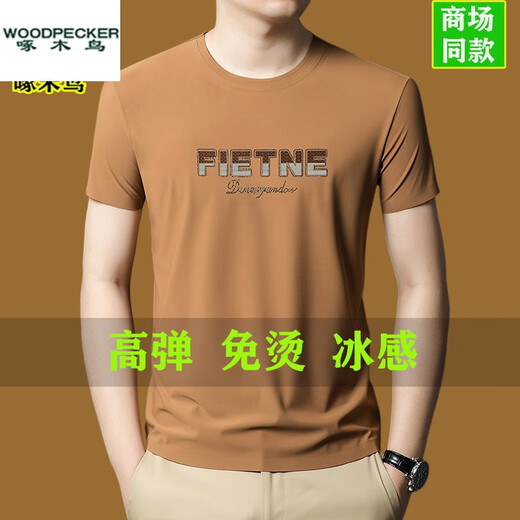 Pic de bois T-shirt à manches courtes sans manche sans selk à manchette à manches courte à manche à manches à manches gris 13578 à manches courtes M 165