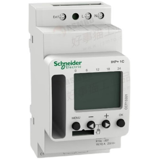 
Schneider Electric Schneider Programmable Time Control Digital Time Control Switch IHP+1C, 1 Channel 230VAC CCT15940 ITA 4C 24h/7d 30