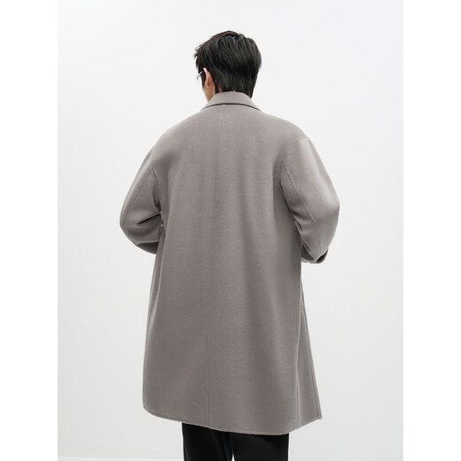 GXG men's long woolen coat black winter 2024 new arrival coffee color 175/L