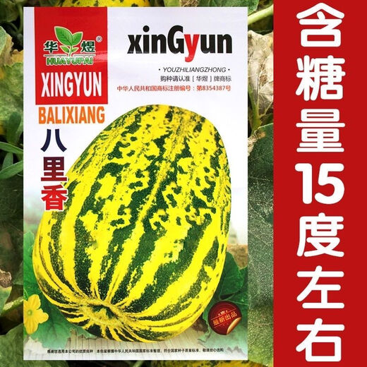 Balixiang Piaoxiang Melon Seeds Complete Collection of Southern and Northern Specially Sweet Melon Seeds Early-maturing and High-yielding Sweet Melon for All Seasons Balixiang Seeds/Pack About 100 capsules 1 pack
