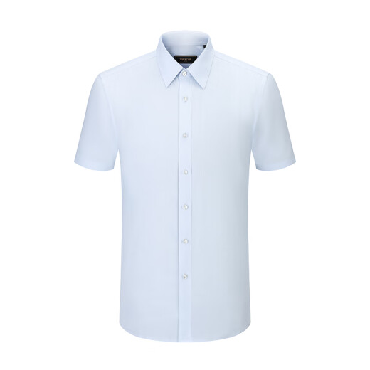 Camisa Yager Men 2025 Summer Jóvenes Men casual Camisa formal de manga corta azul 42
