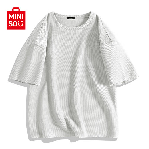 Miniso (Miniso) Футболка мужская мужская летняя мужская камелия Green Liek Olde 2025 Новая тяжелая вафельная, полузащиленная лесная зеленая (Big Sunshine Camellia) L /175 (полный возврат средств на 30 дней качества).