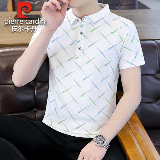 皮尔卡丹2025夏季新款Polo.衫短袖男潮牌ins修身翻领半袖T恤男士体恤上衣 F9226卡其 XL