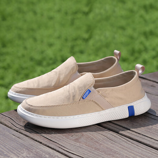 TYKT brand canvas shoes men's summer new old Beijing cloth shoes breathable low top men's shoes casual shoes gray 42
