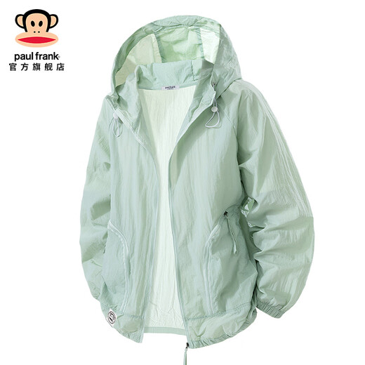 Big mouth monkey (paul frank) trendy outdoor ice silk cool sun protection clothing men's summer thin quick-drying sports riding and fishing outer shirt clothing white F12J official authentic L recommended 120-140Jin Jin equals 0.5 kg