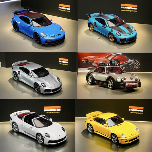 Mini GT Car Model 1:64 Porsche 911 Modèle de voiture en alliage Silver Turbo S [1/64 MINIGT Modèle complet # 695 Donnez une boîte de protection pour animaux de compagnie et de petits cadeaux