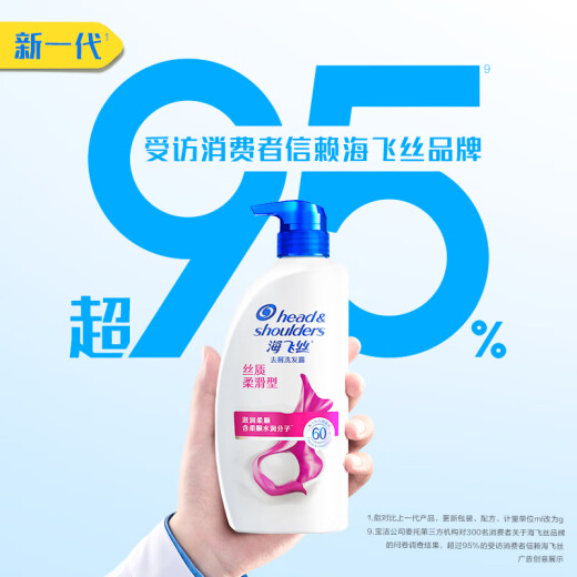 Head and Shoulders Anti-Dandruff Shampoo Silky Smooth 700g*2+200g Men and Women Smooth Set