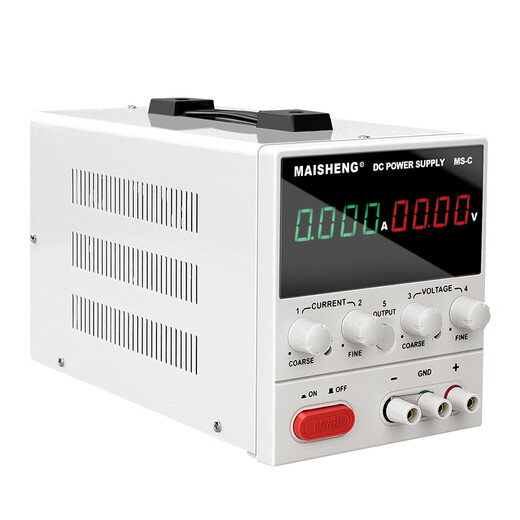 Maisheng programmable four-digit digital display DC voltage stabilization power supply experiment constant current aging maintenance mini program control adjustable voltage regulator MS1203C [120V3A] upgrade four knobs