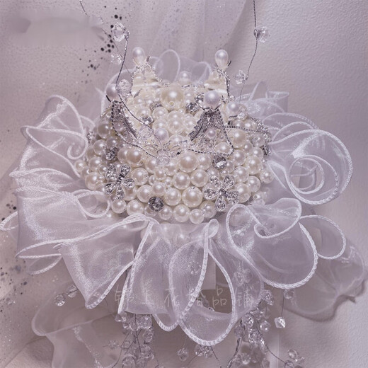 Malerei Millennial Wedding Supplies Braut Holding Blume Perle Bestie Geschenk Hochzeit handgefertigtes DIY-Material-Paket Hochzeit Geschenk High-End Blütenschalen-Material DIY Materialpaket + Werkzeuge